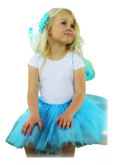 Tutu Color Azul o Celeste Princesas Falda Niña Ballet Disfraz Halloween